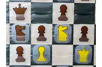 SZACHY DEMONSTRACYJNE ZWIJANE XXL - WTYKANE (szachownica + figury + torba) SZACHY DEMONSTRACYJNE ZWIJANE XXL - WTYKANE (szachownica + figury + torba)