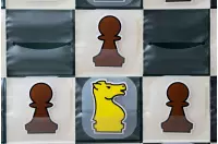 SZACHY DEMONSTRACYJNE ZWIJANE XXL - WTYKANE (szachownica + figury + torba) SZACHY DEMONSTRACYJNE ZWIJANE XXL - WTYKANE (szachownica + figury + torba)