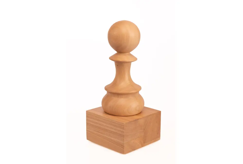 Puchar szachowy drewniany - Biały Pion (25 cm)