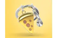 Elegancki metalowy brelok Meta[l]morphose - Pizza