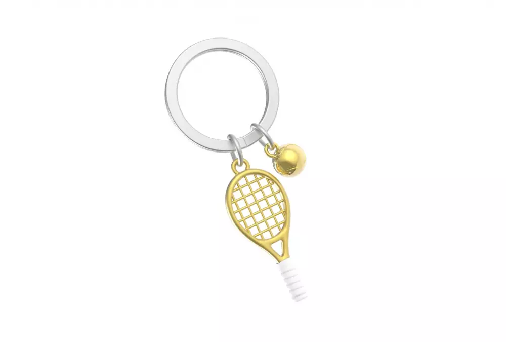Elegancki metalowy breloczek Meta[l]morphose - Tenis