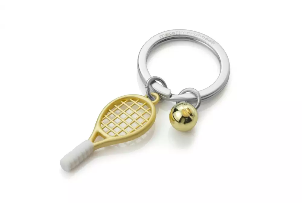 Elegancki metalowy breloczek Meta[l]morphose - Tenis