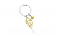 Elegancki metalowy breloczek Meta[l]morphose - Tenis