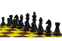 Zestaw szachowy - figury plastikowe TR03G (król 96 mm) + szachownica tekturowa składana o polu 55 mm Zestaw szachowy - figury plastikowe TR03G (król 96 mm) + szachownica tekturowa składana o polu 55 mm