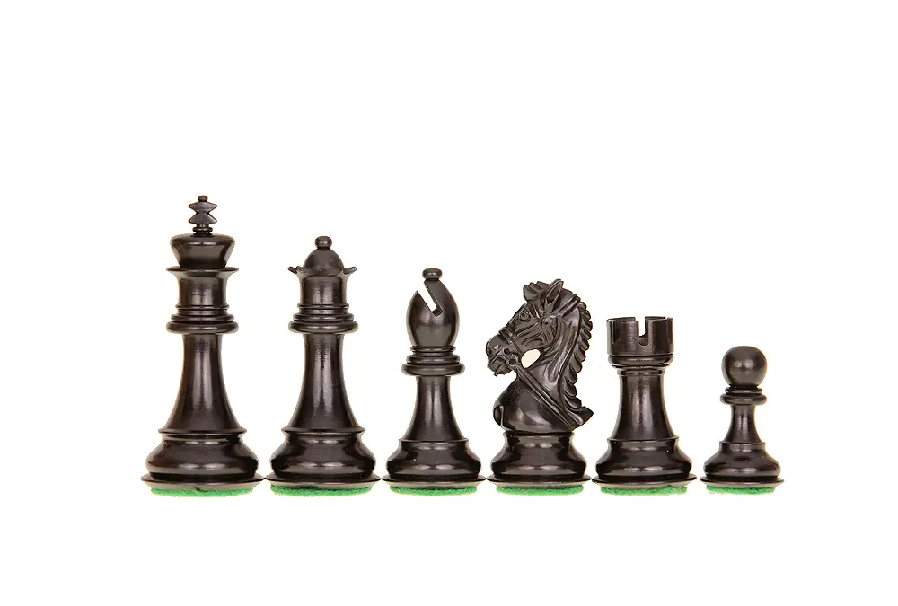 Figury szachowe King's Bridal Hebanizowane 4 cale Rzeźbione Drewniane