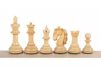 Figury szachowe Colombian Akacja/Bukszpan 3,75 cala Rzeźbione Drewniane Figury szachowe Colombian Akacja/Bukszpan 3,75 cala Rzeźbione Drewniane