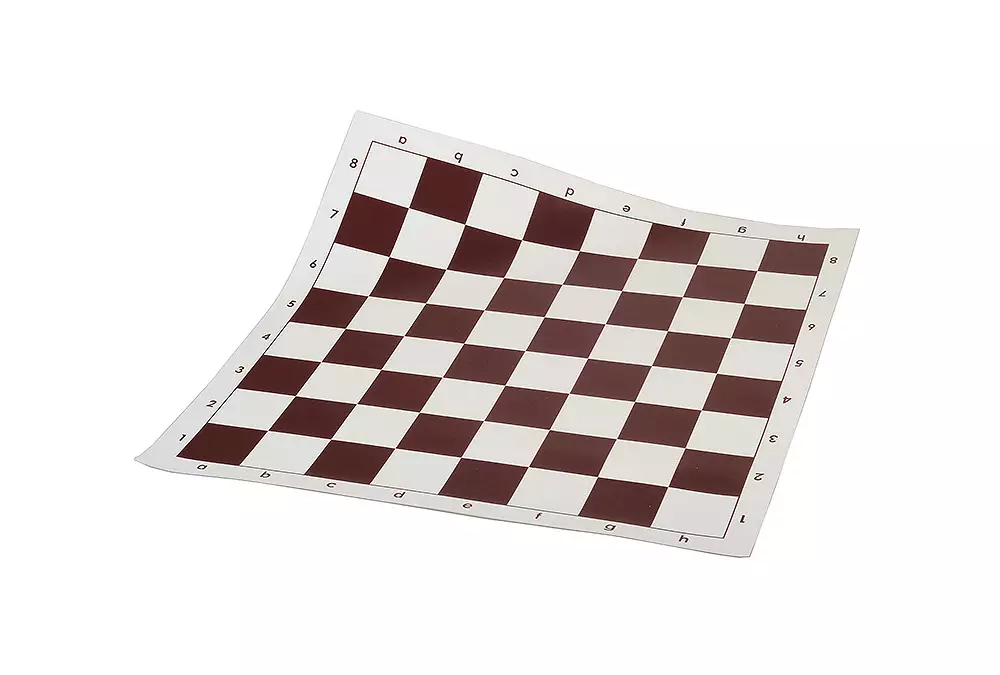 Szachownica winylowa rolowana nr 6, biało - brązowa