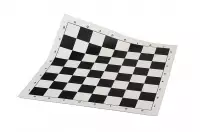 Szachownica winylowa rolowana, pole 60 mm, biało - czarna Szachownica winylowa rolowana, pole 60 mm, biało - czarna