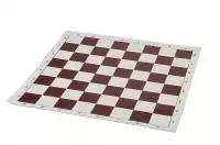 Szachownica winylowa rolowana, pole 60 mm, biało - brązowa Szachownica winylowa rolowana, pole 60 mm, biało - brązowa