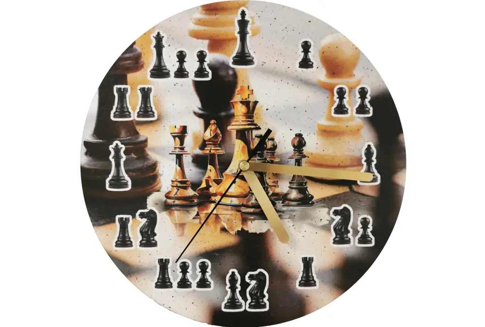 Szachowy zegar ścienny