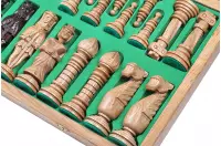 DUŻE SZACHY DĘBOWE (64,5x65cm) intarsjowane, rzeźbione, drewniane DUŻE SZACHY DĘBOWE (64,5x65cm) intarsjowane, rzeźbione, drewniane