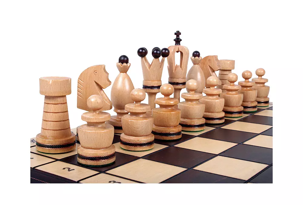 SZACHY KRÓLEWSKIE DUŻE (49x49cm) INKRUSTOWANE