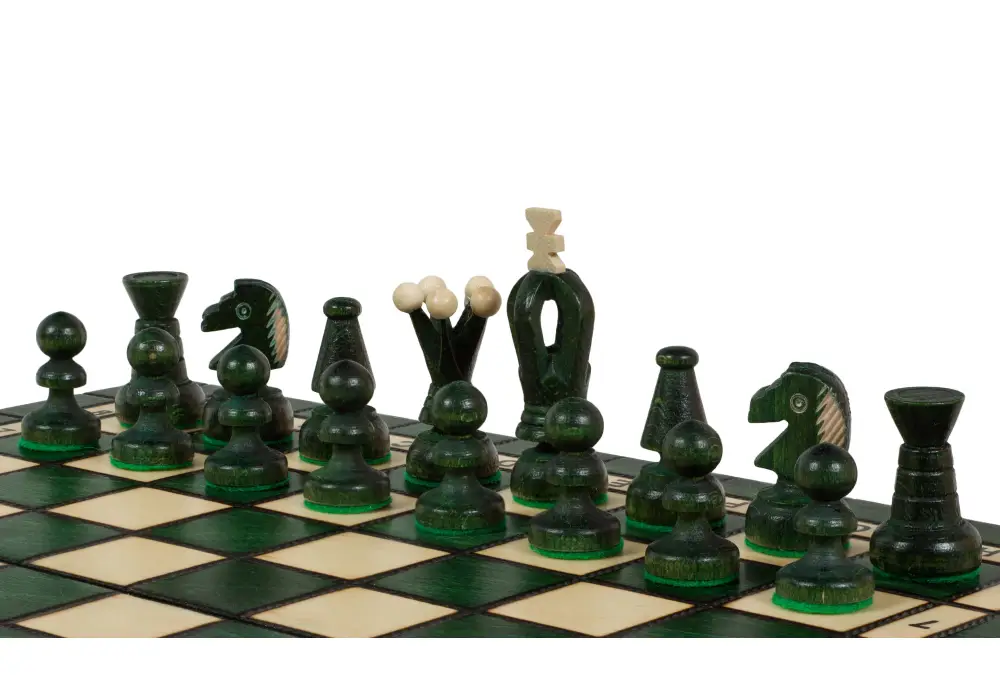 SZACHY KRÓLEWSKIE ŚREDNIE (35x35cm) kolor zielony