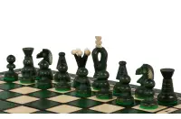 SZACHY KRÓLEWSKIE ŚREDNIE (35x35cm) kolor zielony