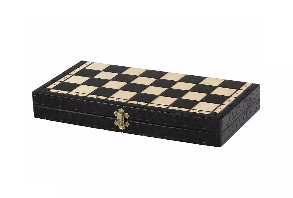 SZACHY KRÓLEWSKIE ŚREDNIE (34x34cm) kolor czarny