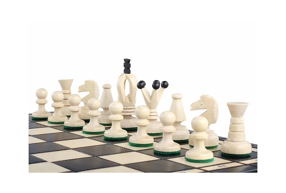 SZACHY KRÓLEWSKIE ŚREDNIE (34x34cm) kolor czarny