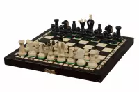 SZACHY KRÓLEWSKIE MAŁE (28,5 x 28 cm) klonowe, ozdobne, czarne SZACHY KRÓLEWSKIE MAŁE (28,5 x 28 cm) klonowe, ozdobne, czarne
