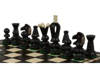 SZACHY KRÓLEWSKIE MAŁE (28,5 x 28 cm) klonowe, ozdobne, czarne SZACHY KRÓLEWSKIE MAŁE (28,5 x 28 cm) klonowe, ozdobne, czarne