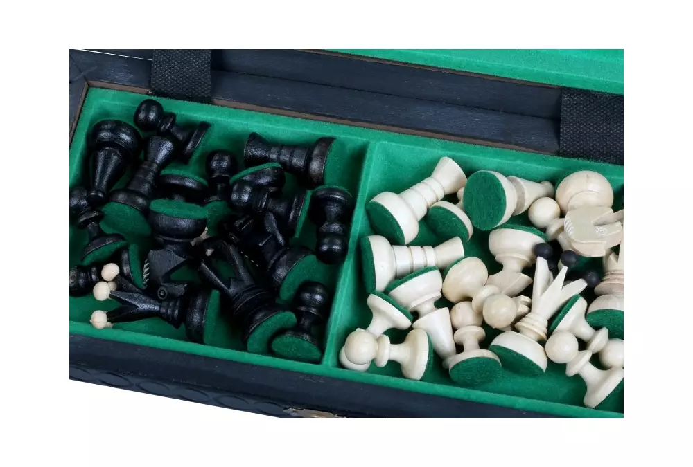 SZACHY KRÓLEWSKIE MAŁE kolor czarny (28,5 x 28 cm)