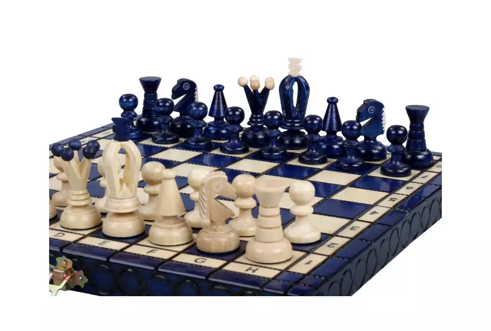 SZACHY KRÓLEWSKIE MAŁE kolor niebieski (28,5 x 28 cm)