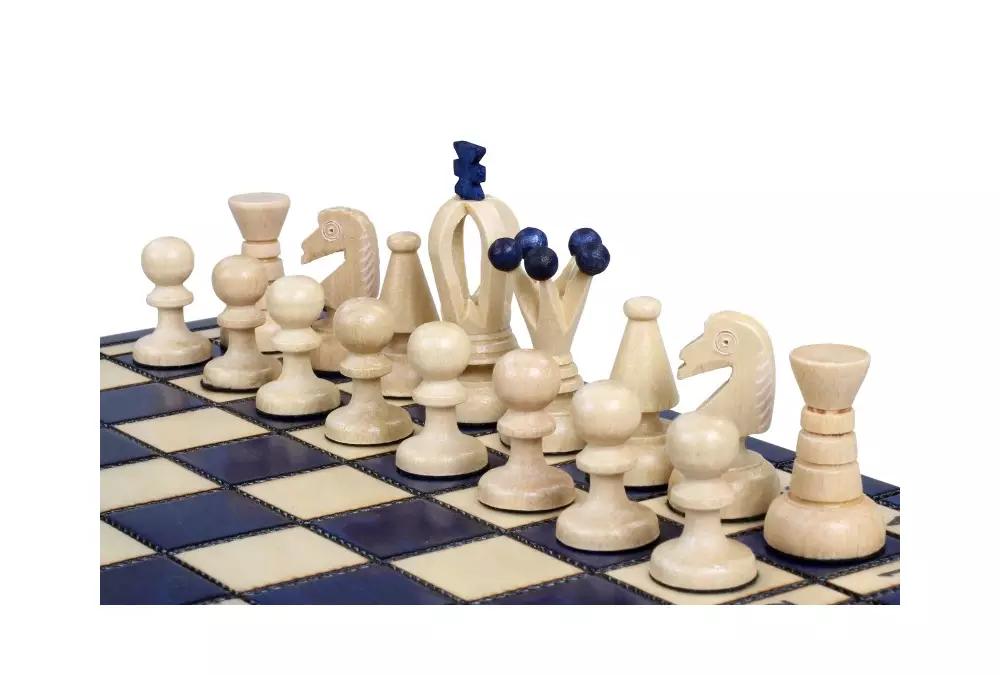 SZACHY KRÓLEWSKIE MAŁE kolor niebieski (28,5 x 28 cm)