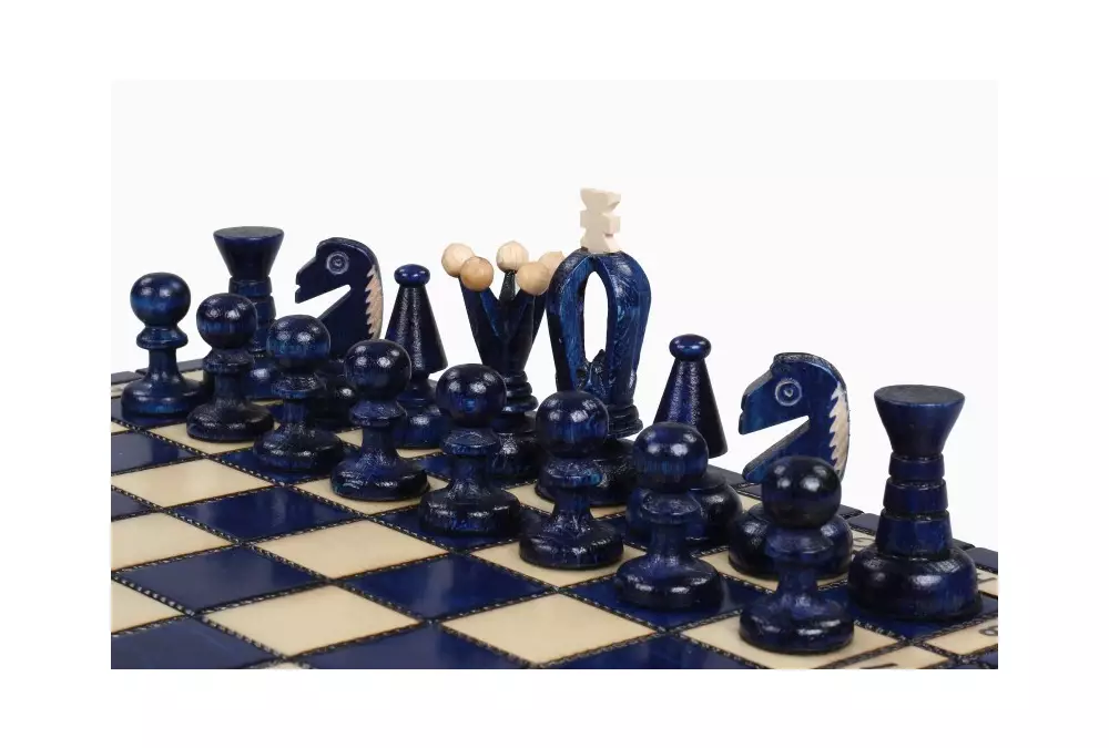 SZACHY KRÓLEWSKIE MAŁE kolor niebieski (28,5 x 28 cm)