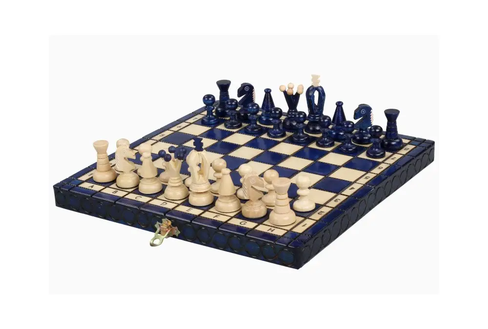 SZACHY KRÓLEWSKIE MAŁE kolor niebieski (28,5 x 28 cm)
