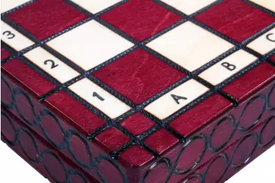 SZACHY KRÓLEWSKIE MAŁE kolor WIŚNIOWY (28,5 x 28 cm)