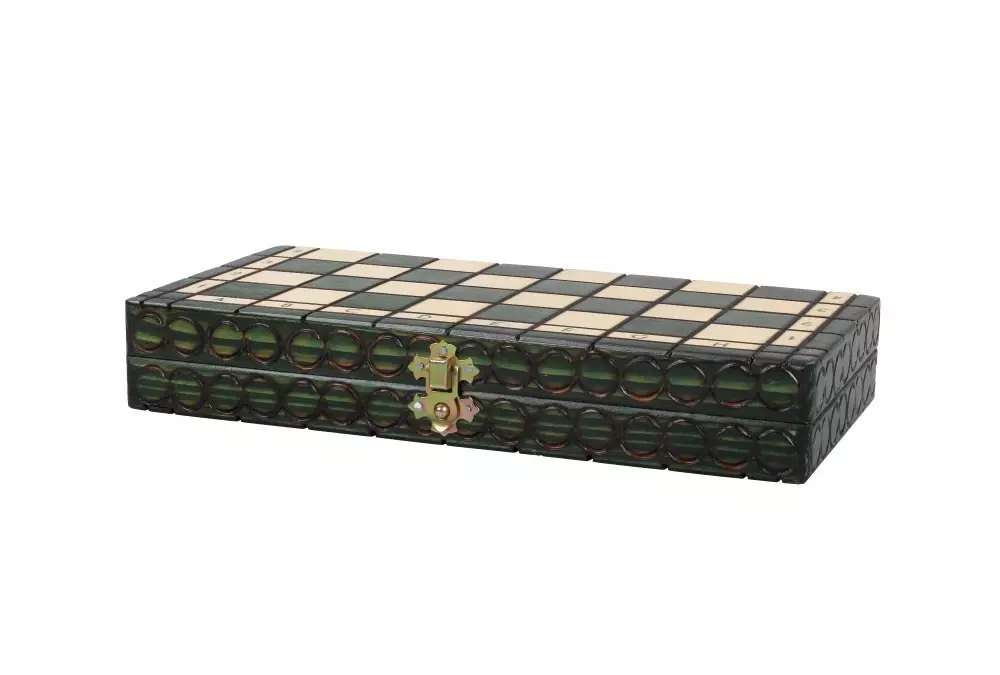 SZACHY KRÓLEWSKIE MAŁE kolor ZIELONY (28,5 x 28 cm)