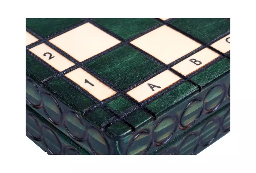 SZACHY KRÓLEWSKIE MAŁE kolor ZIELONY (28,5 x 28 cm)