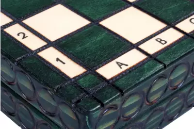 SZACHY KRÓLEWSKIE MAŁE kolor ZIELONY (28,5 x 28 cm)