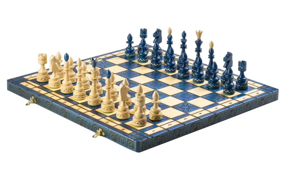 SZACHY INDYJSKIE DUŻE (54cm) kolor niebieski