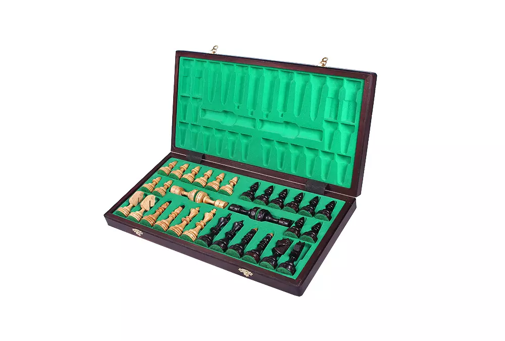 SZACHY DREWNIANE INDYJSKIE (47x46,5cm)