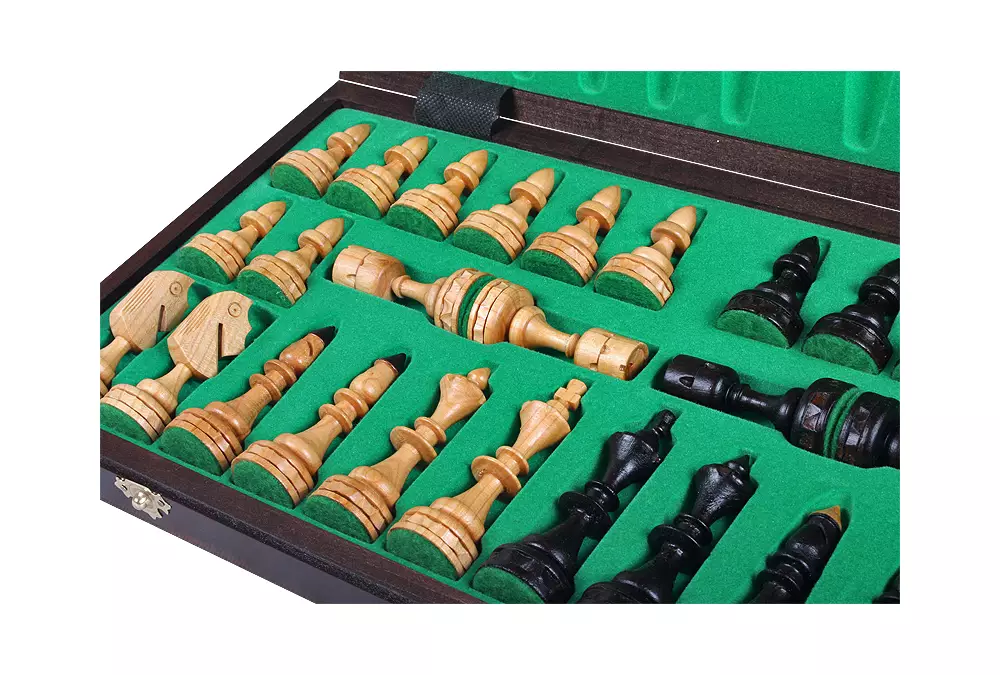 SZACHY DREWNIANE INDYJSKIE (47x46,5cm)