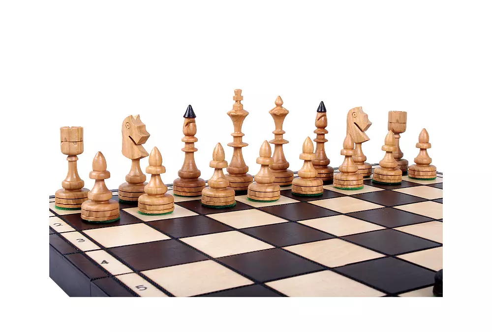 SZACHY DREWNIANE INDYJSKIE (47x46,5cm)