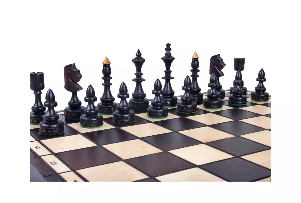 SZACHY DREWNIANE INDYJSKIE (47x46,5cm)