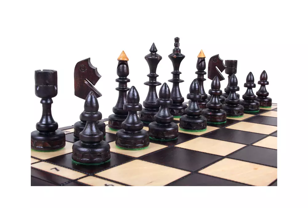 SZACHY DREWNIANE INDYJSKIE (47x46,5cm)