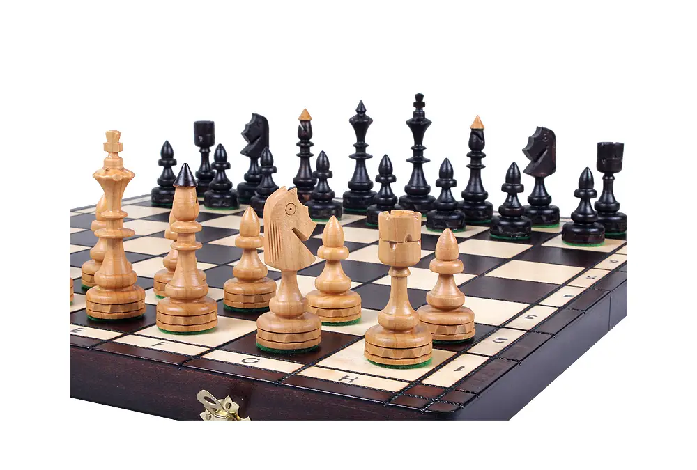 SZACHY DREWNIANE INDYJSKIE (47x46,5cm)