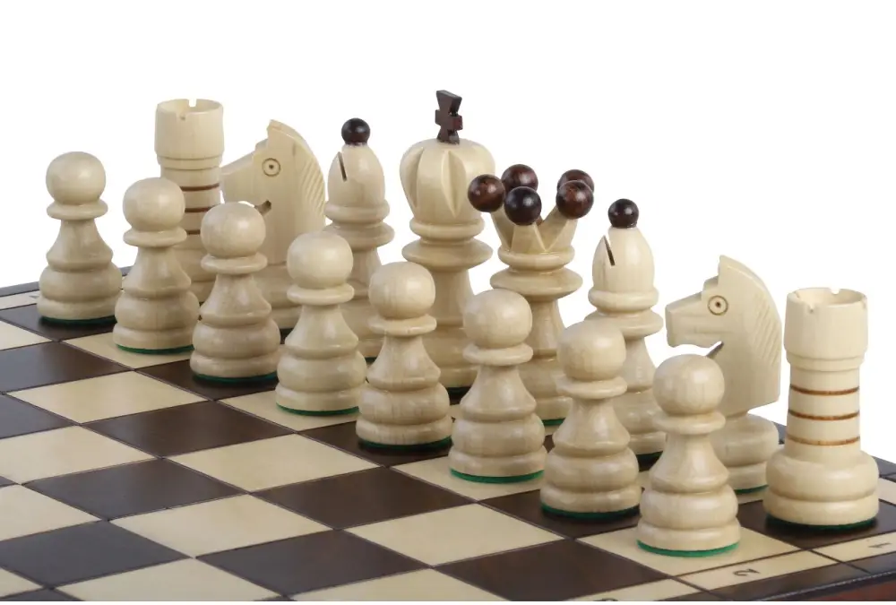 SZACHY PEREŁKA DUŻA (42x42cm) szachownica wypalana i malowana ręcznie