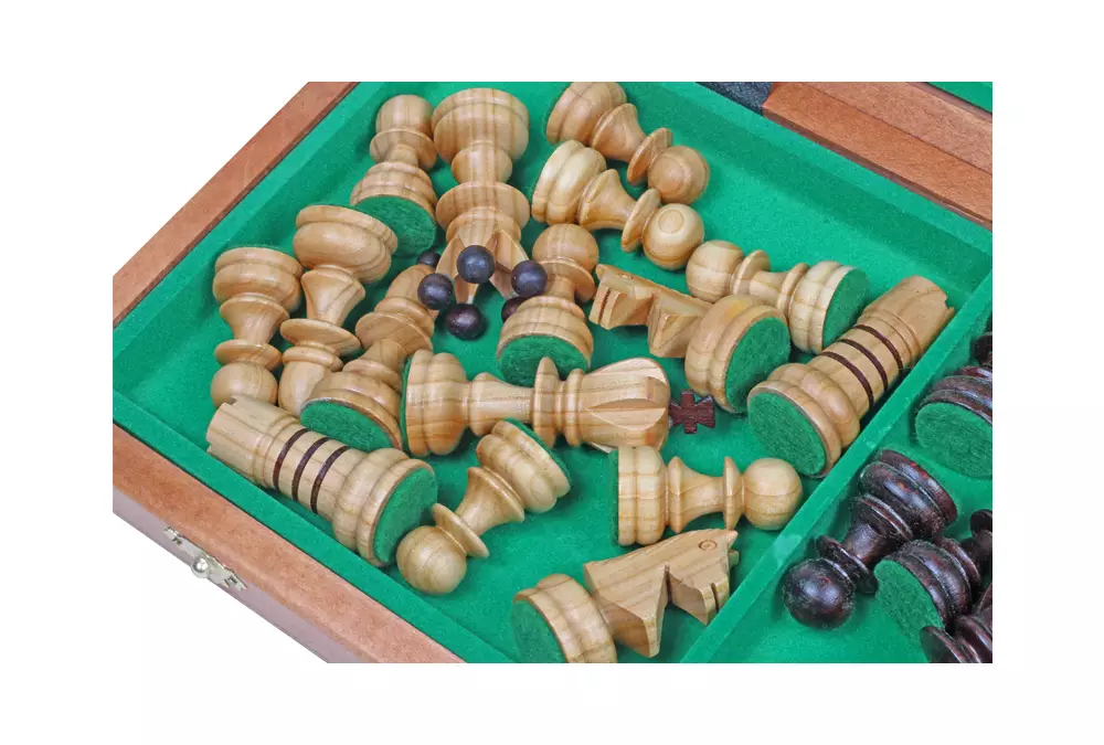 SZACHY PEREŁKA DUŻA (42x42cm) intarsjowana szachownica