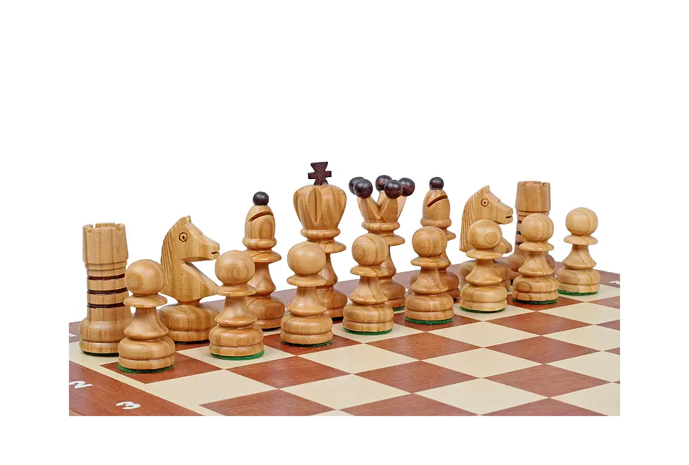 SZACHY PEREŁKA DUŻA (42x42cm) intarsjowana szachownica