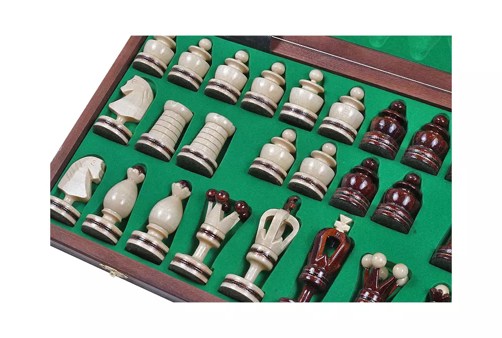 DUŻE SZACHY KRÓLEWSKIE INKRUSTOWANE (49x49cm)