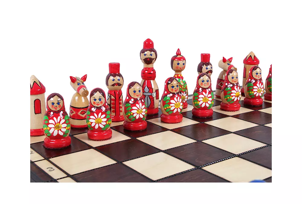 SZACHY BABUSZKI ZIELONE (42x42cm)