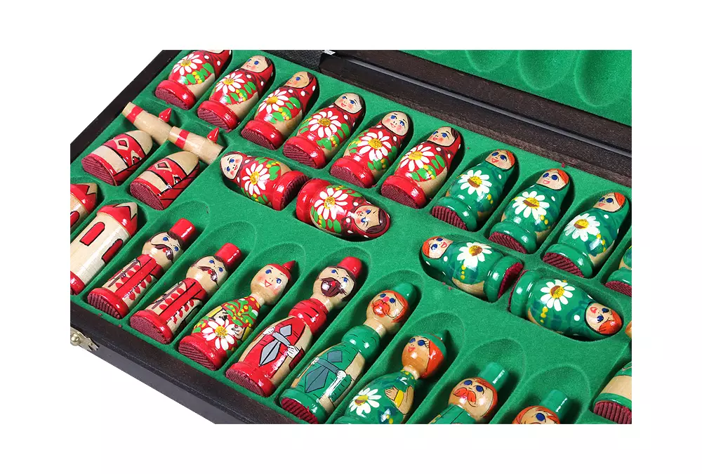 SZACHY BABUSZKI ZIELONE (42x42cm)