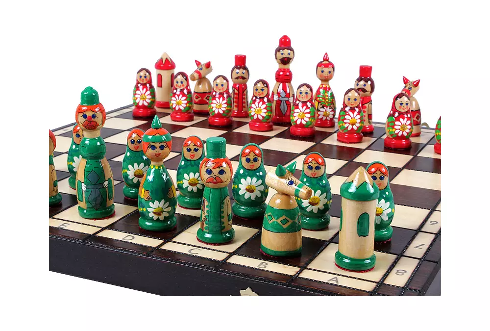 SZACHY BABUSZKI ZIELONE (42x42cm)