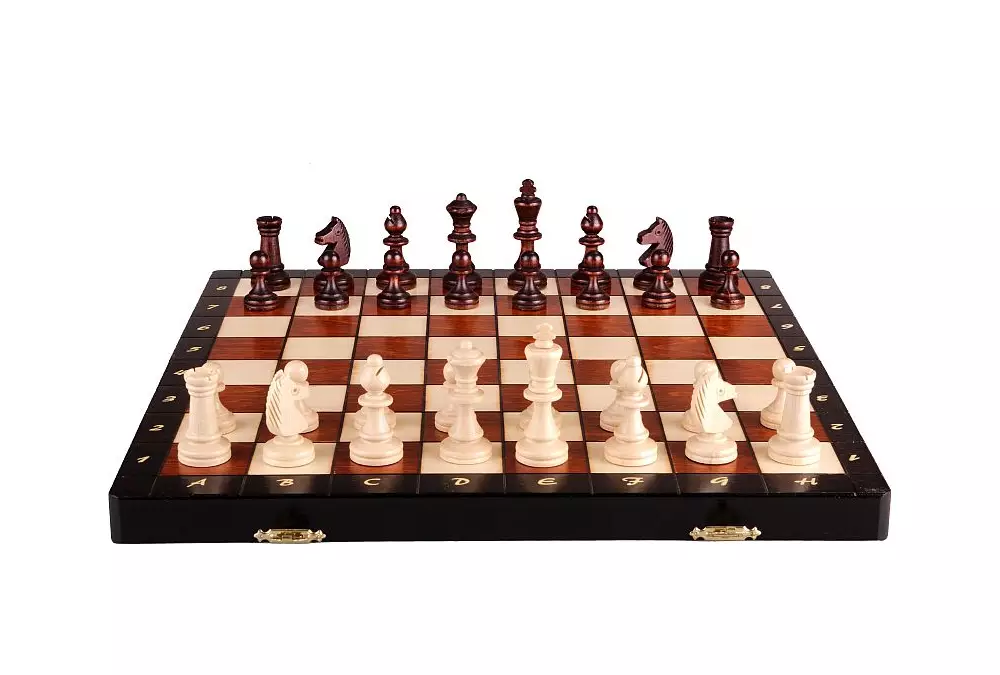 SZACHY DREWNIANE MAGNETYCZNE Lux DUŻE (36x35cm)