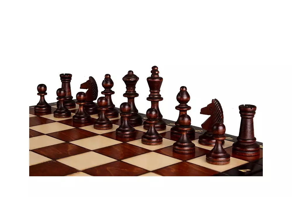 SZACHY DREWNIANE MAGNETYCZNE Lux DUŻE (36x35cm)