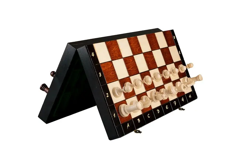 SZACHY DREWNIANE MAGNETYCZNE Lux DUŻE (36x35cm)