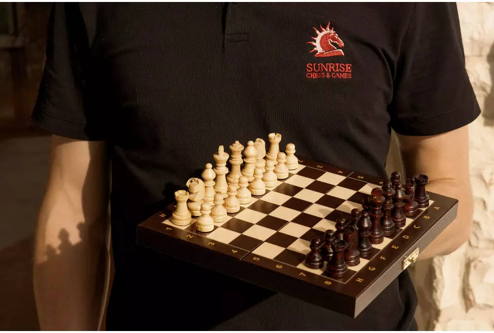 Szachy MAGNETYCZNE mini (20cm) z nadrukiem