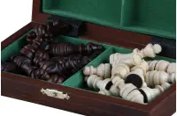 Szachy drewniane Szkolne Mini - brązowe